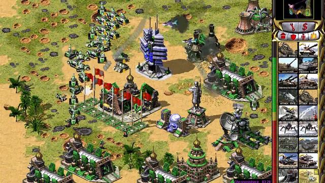 Red Alert 2: Russia vs 7 Brutal enemy - Tesla tank upgrade смотреть онлайн