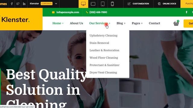 Klenster - Cleaning Services WordPress Theme смотреть онлайн