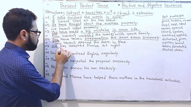 Present Perfect Tense | Positive & Negative Assertive Sentence |Spoken English |1 Line English смотреть онлайн