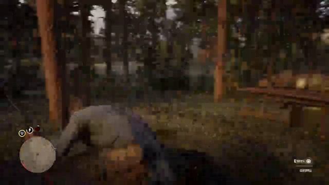 RDR2 прыгаем в грязи,рыбалка,охота смотреть онлайн