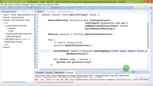 302 HQL The Where Clause смотреть онлайн