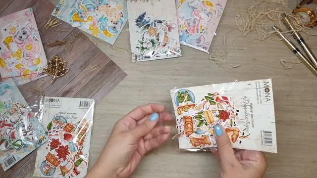 Обзор дизайн посылки от Mona Design. Новогодние коллекции. смотреть онлайн