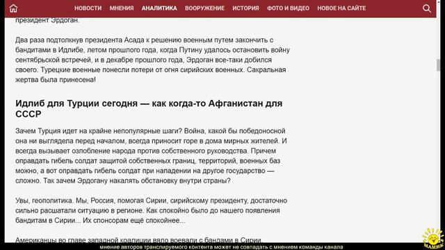 А. Ставер. У Турции теперь есть свой «Афганистан»