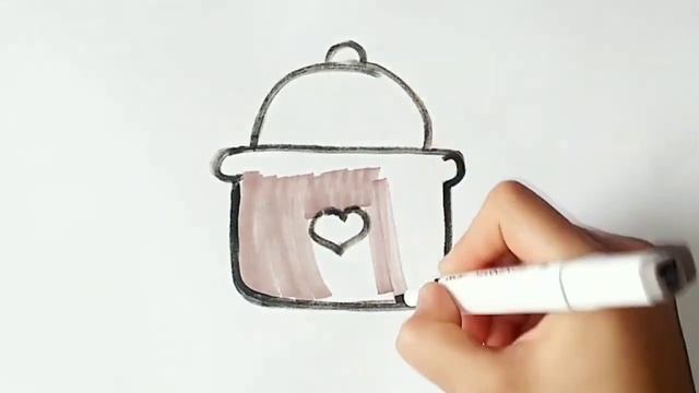 Draw a Cauldron for Kids \ Рисовать Горшок для детей смотреть онлайн
