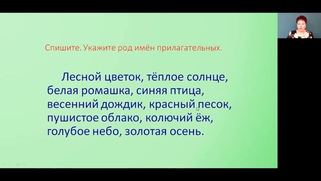 Русский язык 3 класс 27 неделя. Изменение имен прилагательных по родам смотреть онлайн