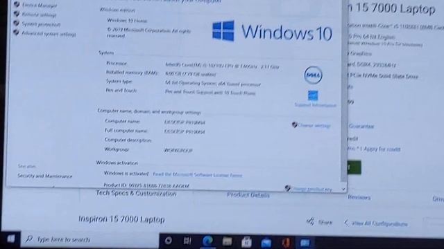 DELL Inspiron 15 7000 i5 10th Gen 512SSD смотреть онлайн