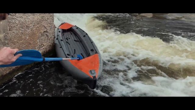 Прохождение водного порога с обрывом (дамбы). Хатанга - 3 смотреть онлайн