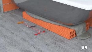 Установка ванны на кирпичную кладку!