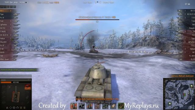 WOT: Arctic Region - KV-3 - 7 frags - смотреть онлайн