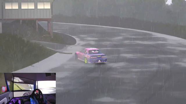Miki Takagi PS13 at Ebisu North Course (Kita) in the rain: Assetto Corsa Drifting смотреть онлайн