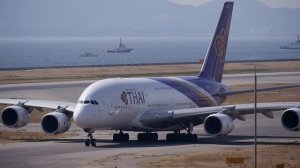 Thai Airways Airbus A380 HS-TUB Takeoff from Kansai 24L | KIX/RJBB | Kansai Airport |