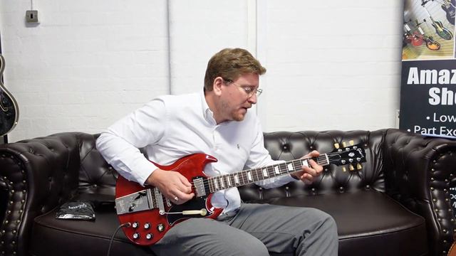 Gibson SG Standard 61 Maestro Vibrola Vintage Cherry Electric Guitar - Rimmers Music Talk & Tones смотреть онлайн