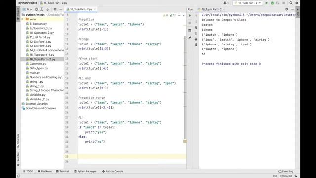 #16 Python Tamil Tuple Part -2 (Add, Remove, Del, Replace) with Demo Latest - 3.8.1 смотреть онлайн