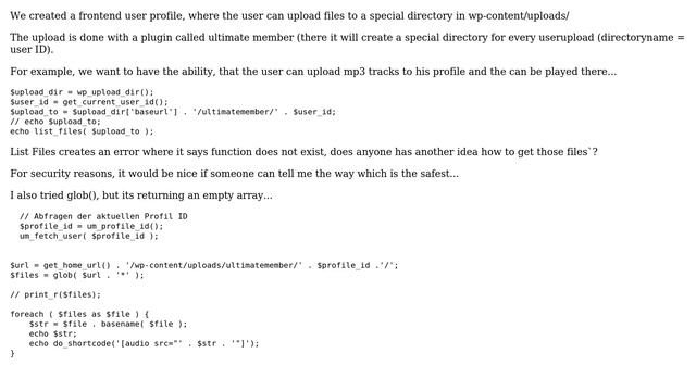 Wordpress: get array of files in uploads dir смотреть онлайн
