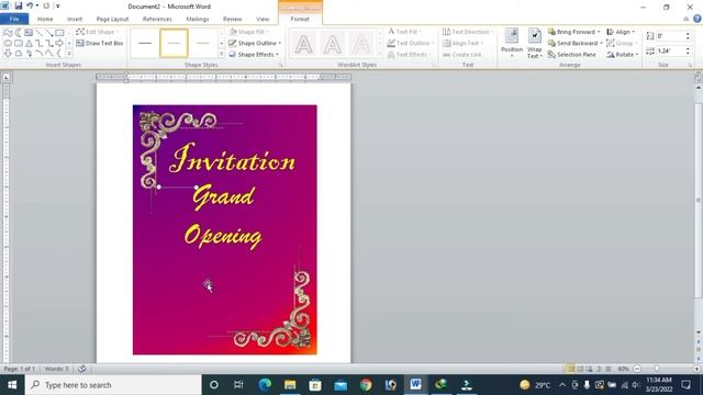 invitation card making MS word смотреть онлайн