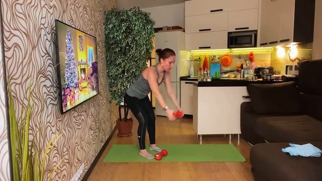 POWER TRAINING. Сила ног от 08.01.2021. Используем утяжеление. Почти нон-стоп. [480p]