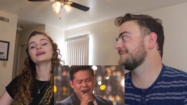 Marcelito Pomoy Sings "Con Te Partirò" With DUAL VOICES! - America's Got Talent Couple Reacts! смотреть онлайн