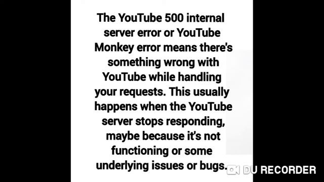YouTube 500 internal server error || YouTube monkey error ka matlab kya hota hai смотреть онлайн