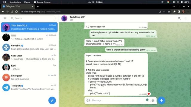 ChatGPT Advanced To Telegram Bot (TECH BRAINS)?? смотреть онлайн