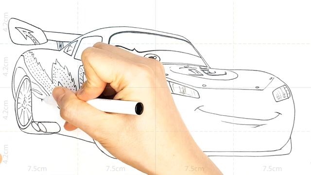Cars Toon Tokyo Lightning McQueen Drawing And Coloring Pages | Tim Tim TV