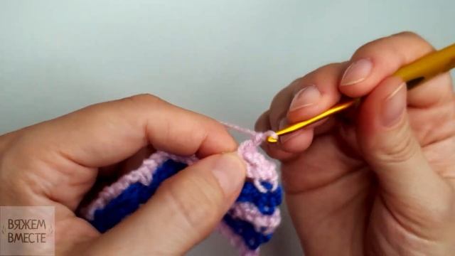 СУПЕР лёгкое МОЗАИЧНОЕ вязание крючком. ОЧЕНЬ простой узор. SUPER easy MOSAIC crochet. смотреть онлайн