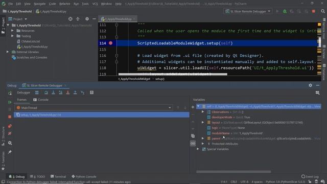 Python Interact, PyCharm Debug & 3D Slicer Pipeline -- 3D Slicer Extension Development Tutorial #02 смотреть онлайн