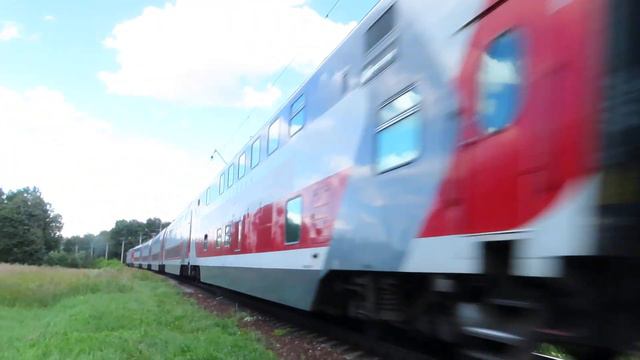 Электровоз ЭП20-071 с поездом№740А Брянск-Москва перегон Селятино-Апрелевка 30.07.2020 смотреть онлайн