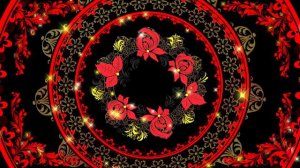 ХОХЛОМА на чёрном фоне. ФУТАЖ #футаж #хохлома