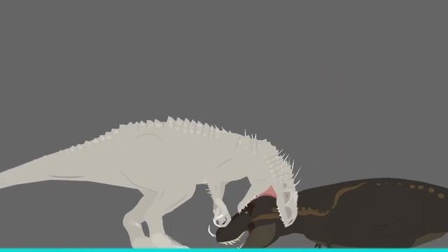Tyrannosaurus Rex vs Indominus rex Stick nodes battle with SOUND смотреть онлайн