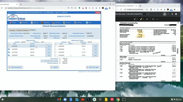 Treasurer's Briefcase Reconciliation Demo смотреть онлайн
