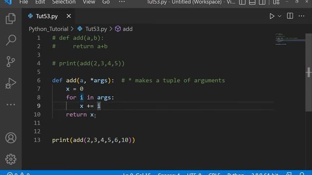 Python Tutorial #tutorial 53|| *args in Python || *operator in Python смотреть онлайн