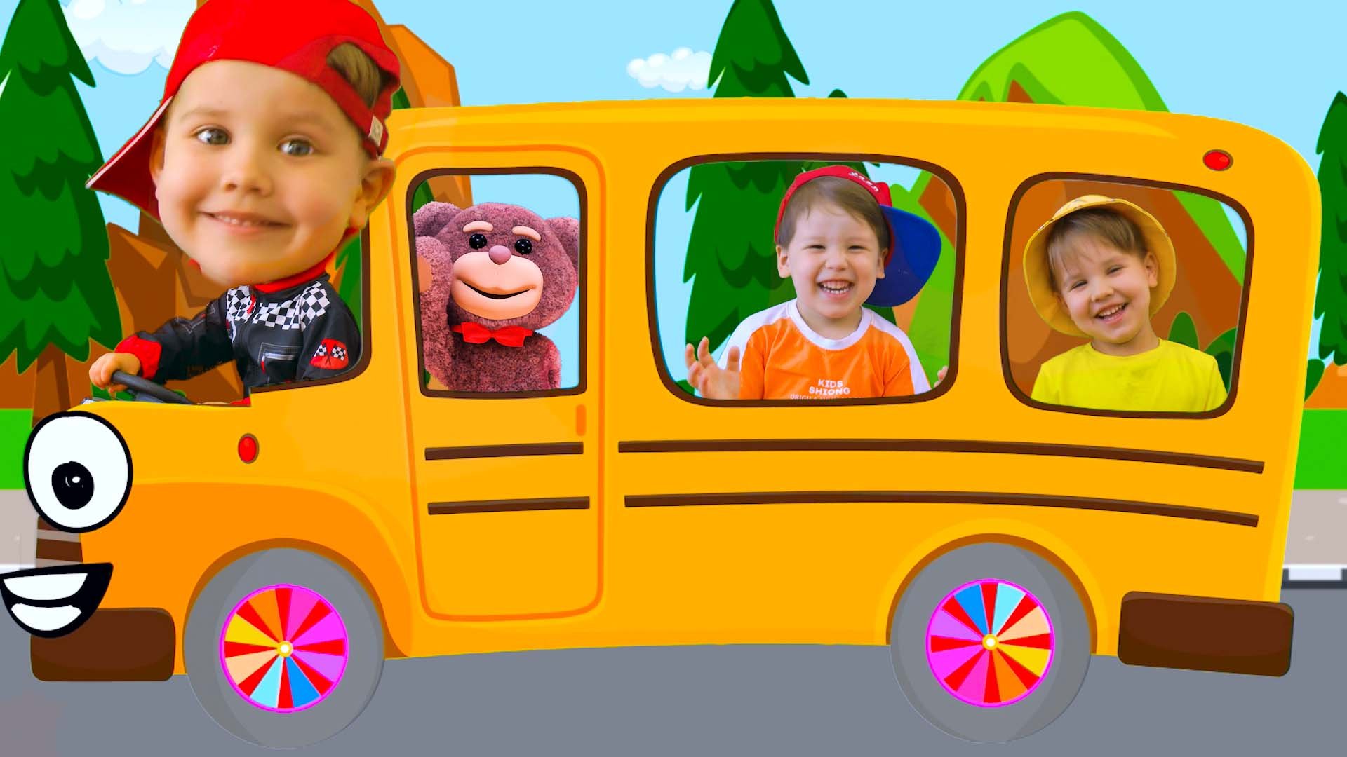 Синий трактор Песенки для детей Колеса у автобуса крутятся смотреть онлайн