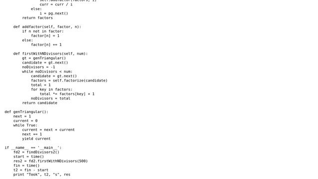 Project Euler Problem 12 - Highly Divisible Triangular Number - Python Solution Optimization смотреть онлайн