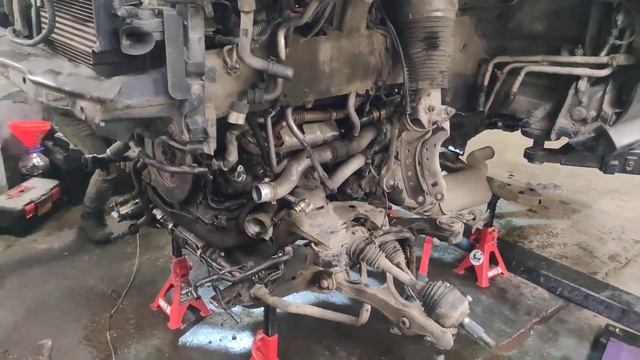 Touareg V10 Engine Removal