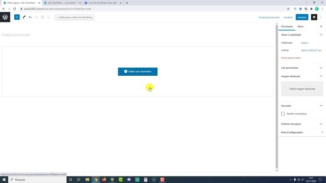 Como Criar e Editar Páginas - CURSO DE WORDPRESS 2021 #11 смотреть онлайн