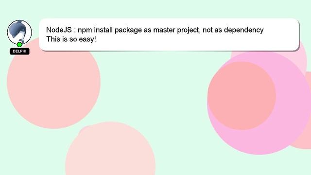 NodeJS : npm install package as master project, not as dependency смотреть онлайн