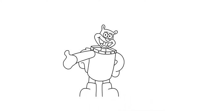 How to draw Sandy Cheeks SpongeBob. Step by step Sandy drawing. Рисуем Сэнди. 怎样画珊迪海绵宝宝简笔画 смотреть онлайн