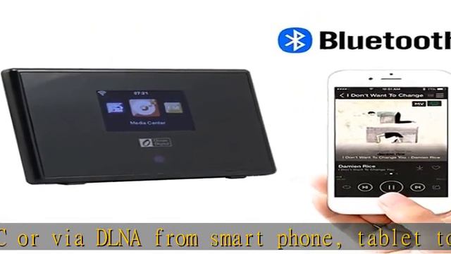 Ocean Digital Radio Tuner Model WR01C Spotify WiFi WLAN Internet Radio With Bluetooth Receiver, UPn