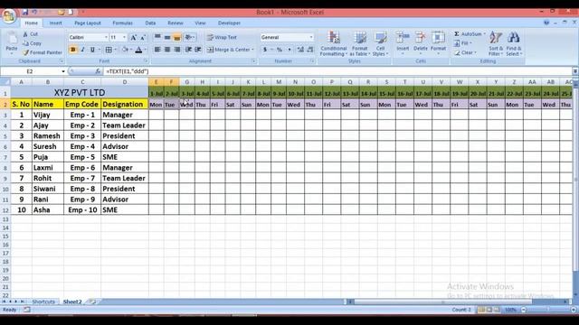 How To Create Attractive Attendance Sheet In Excel | How To Maintain Attendance Sheet In Excel