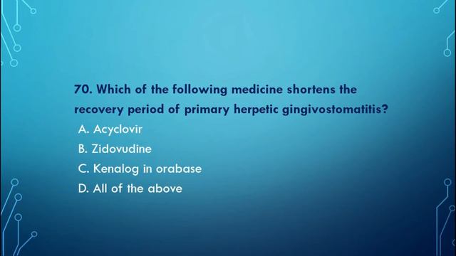 MCQs On Oral Infections || Part 2 || Oral Pathology & Medicine || Dentophile
