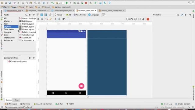 How to Use Snackbar in Fragment in Android - Navigation Drawer смотреть онлайн