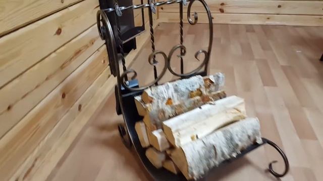 Дровница с каминным набором смотреть онлайн