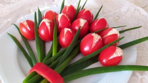 Закуска "Тюльпаны". 3 вида начинки. 10 вариантов украшения