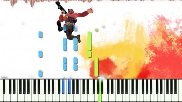 Team Fortress 2 // Rocket Jump Waltz | LyricWulf Piano Tutorial on Synthesia