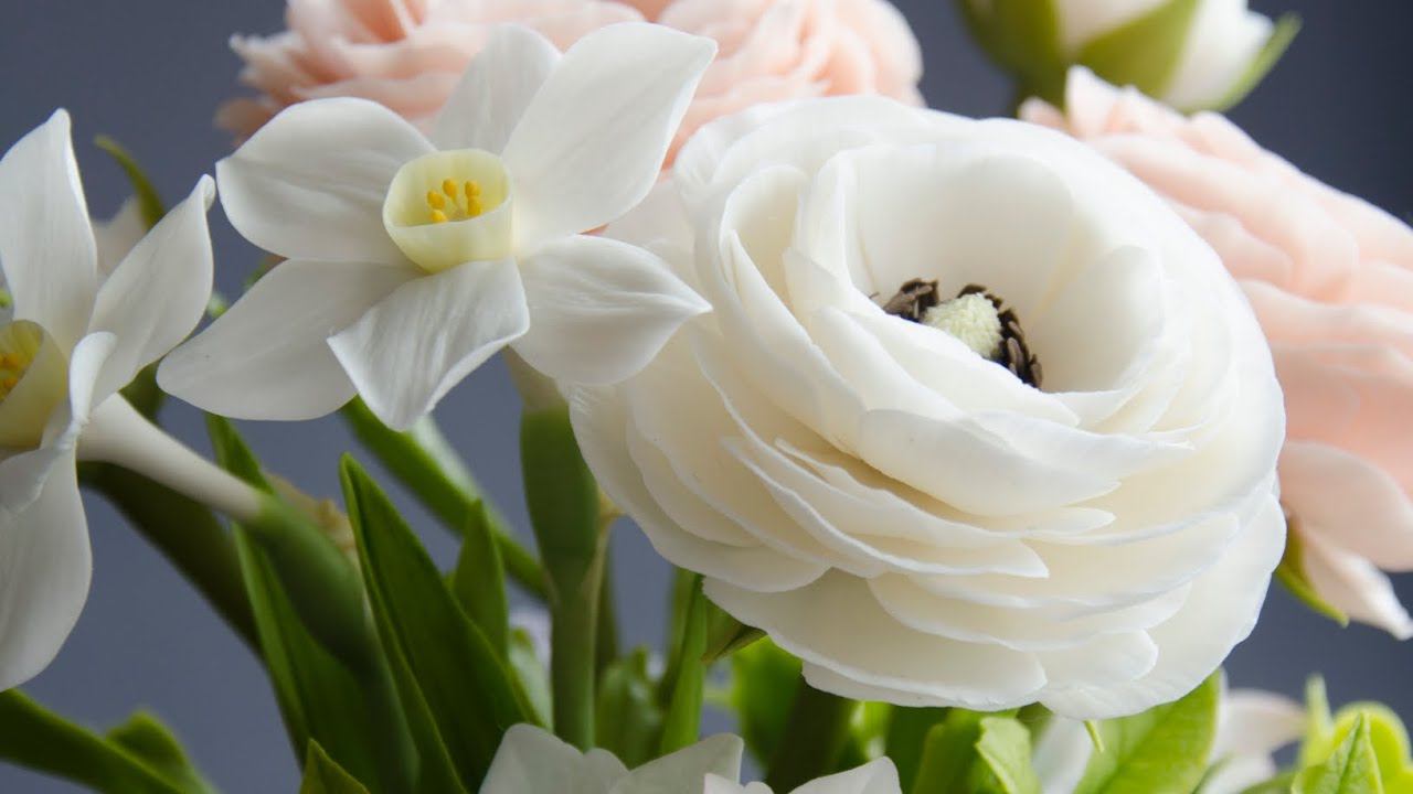 Весенняя композиция из холодного фарфора. Анна Крахина.