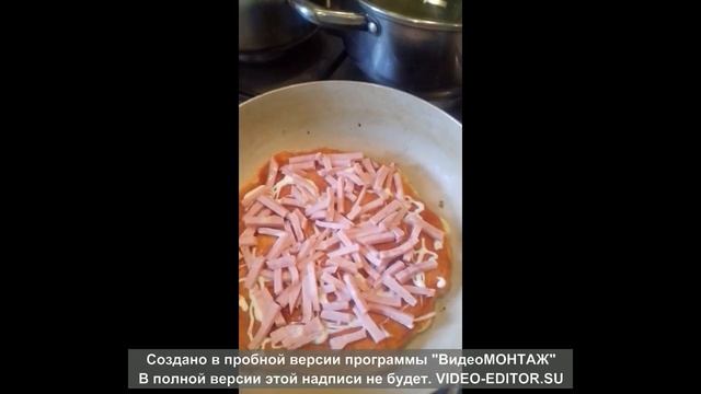 ПИЦЦА за 15 минут 13 секунд! БЫСТРАЯ ПИЦЦА НА СКОВОРОДЕ! Очень вкусное тесто без яиц. Pizza!! смотреть онлайн