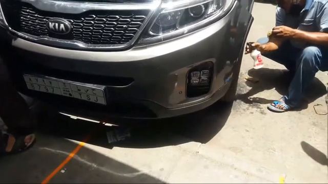 Kia sorento 2012-2014 LED DRL fog light replacement|LED fog light kia sorento|how to install fog li смотреть онлайн