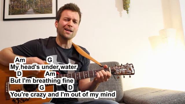John Legend All of me | Cover small easy Guitar Lesson Tutorial How to play | lyrics chords смотреть онлайн