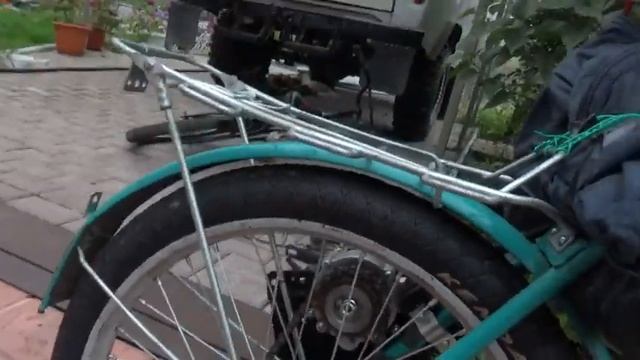 Установка эл. двигателя MY1016 250Вт на старый велосипед КАМА, Сравнение с MY1018 450Вт