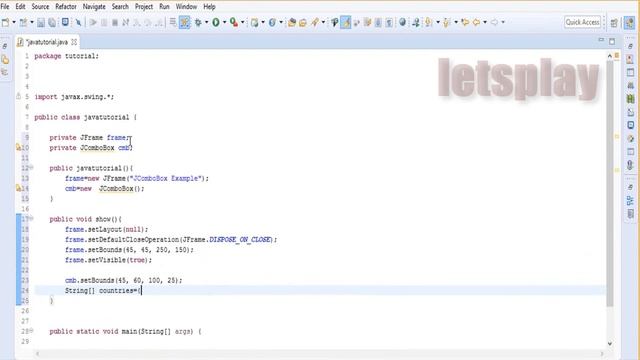 Video #71 - Java Swing Tutorial JComboBox Example #5 смотреть онлайн